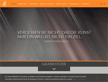 Tablet Screenshot of galeriefetzer.de